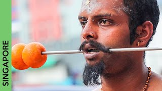 THAIPUSAM in Little India SINGAPORE  Incredible Hindu festival [upl. by Nakasuji]