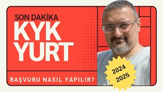 SON DAKİKA KYK YURT BAŞVURUSU NASIL YAPILIR 2024 GSB KYK YURT [upl. by Nyliac748]