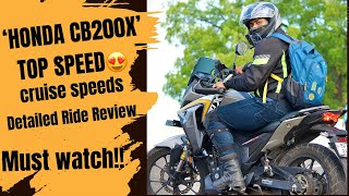 Top speed of CB200X  Detailed ride review of CB200X  Honda Cb200x touring review  Honda CB200X [upl. by Arjan]