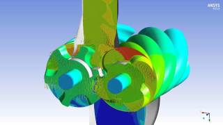 CFX BerlinVideo analysis of flow and temperature in a rotary screw compressor [upl. by Urial]