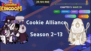 Cookie Alliance Season 213 Easy  Hero Guide  Cookie Run Kingdom [upl. by Aleunam]