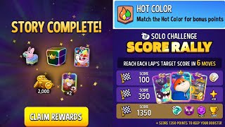 Score Rally HOT COLORS 🔥 HARD Solo Challenge 1350 Score  Match Masters Tips [upl. by Waldemar]