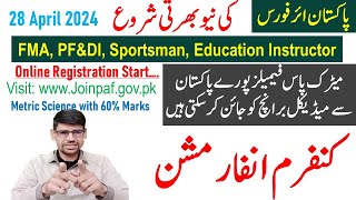 PAF latest Jobs 28 April 2024  Online apply and registration start at wwwjoinpafgovpk [upl. by Vernice]