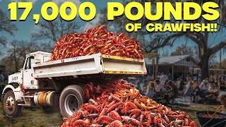 A Crawfish Farm and 17000 POUNDS of Boiled Crawfish [upl. by Aylward]