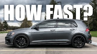 How fast is the Golf R 060 Dragy Stock ECU [upl. by Laerdna314]