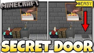 Minecraft  SECRET HIDDEN DOOR  Redstone Tutorial  MCPE  Bedrock  Xbox  Switch [upl. by Oniluap379]