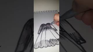 Easy frock drawing Subscribe for part two 👗 [upl. by Naldo]