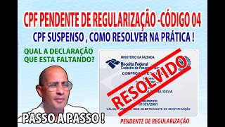 CPF PENDENTE DE REGULARIZAÇÃO CPF SUSPENSO  COMO RESOLVER NA PRÁTICA [upl. by William]