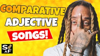 Comparative Adjective Songs 👉🏾 Comparative Adjectives Song ESL Official Video [upl. by Annauqahs839]