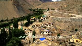 Lamayuru town as seen from Lamayuru Monastery India [upl. by Derrej770]