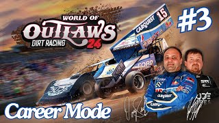 OUR WORST RACE YET  World of Outlaws Dirt Racing 24  CAREER MODE  EP 3 [upl. by Nosremaj902]