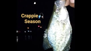 Crappie season night🎣 fishing CatchReleaseOrKeepWhatUEat CRAPPIECEEZON🎣 waxing Crescent [upl. by Alyhc628]