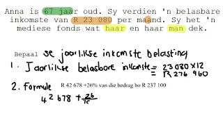 Bereken Jaarlikse Inkomstebelasting Gr12 [upl. by Buehler]