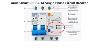 amiciSmart RCCB 63A Single Phase Circuit Breaker [upl. by Magdau111]