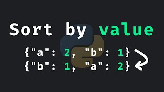 How To Sort A Dictionary By Value Python Recipes [upl. by Cattan]