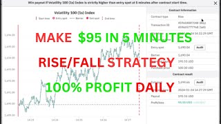 Make 95 in 5 Minutes RiseFall Using Smart Trader Tool  99 Winning Rate [upl. by Llewkcor572]