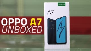 Oppo A7 Unboxing and First Look  Price Specs Features and More [upl. by Warden]