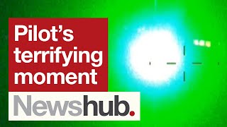 NZ police helicopter hit by powerful laser strike in confronting footage  Newshub [upl. by Eidissac]