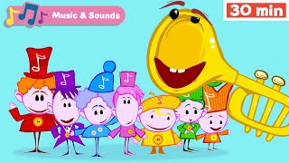 Musical Instruments for Kids – The Notekins  Baby Songs  The Best Sounds Around  Tambourine [upl. by Jain]