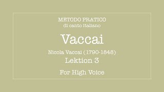 Vaccai  Lesson 3  High [upl. by Viva]