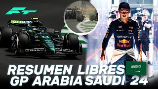 ALONSO y CHECO PEREZ ILUSIONAN HAMILTON con PROBLEMAS – RESUMEN LIBRES GP ARABIA SAUDI F1 2024 [upl. by Roede]