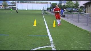 entrainement gardien but  exercice de base 5 goalkeeper portero training [upl. by Yornek]