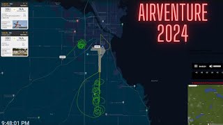 Oshkosh AirVenture 2024 July 28  Sunday Departures RADAR  ATC LIVE COVERAGE [upl. by Eleik]