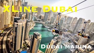 XLine Dubai Zipline in Dubai Marina [upl. by Llenhoj]