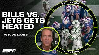 Bills vs Jets GETTING CHIPPY 😮 Bills penalty winds up in missed FG 👀 Peyton RANTS  ManningCast [upl. by Yelmene894]