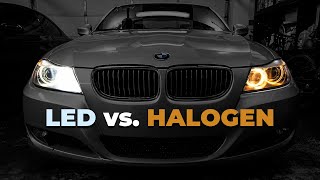 How To Install LUX H8 LED Angel Eyes in a BMW 335i E90 3 Series [upl. by Bass84]