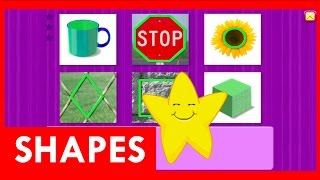 Shapes Square Rectangle Cylinder Cone  Learn SHAPES with Starfall  Play and Learn [upl. by Ahcropal143]