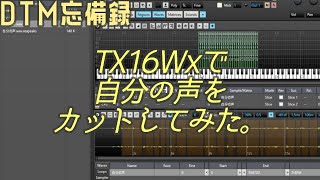 DTM忘備録 TX16Wxで自分の声をカットしてみた。 [upl. by Cassil910]