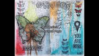 Wanderlust  Mixed Media Art Journal Page [upl. by Sarge]