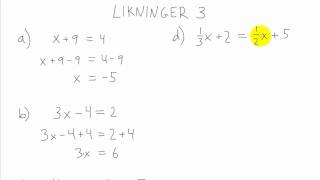 Matematikk 1P  029  Likninger 3 [upl. by Morrison792]