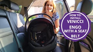 How to install Venicci EdgeEngo car seat with a seat belt [upl. by Renwick78]