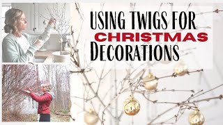 Christmas Twig Decor 2021  DIY Christmas Decorations  Simple Twig Decor  Christmas 2021 [upl. by Adile116]