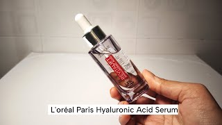 AD Loreal Paris Hyaluronic Acid Serum Review  How i got Hydrated skin [upl. by Cohlette]