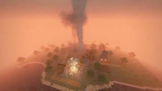 Destroying A Minecraft Village with a Tornado in Teardown  Minecraft in Teardown [upl. by Eahs249]