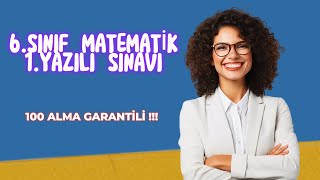 6Sınıf Matematik  1Dönem  1 Yazılı Sınavı lgs matematik ortaokul lgs2025 lgs2025tayfa tyt [upl. by Golter146]