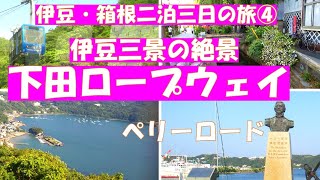 【下田ロープウェイとペリーロード】寝姿山山頂から見下ろす下田港の絶景。ペリーロードを歩いて、ペリー艦隊来航記念碑を見に行きました。アメリカジャスミンが見ごろでした。 [upl. by Aisercal]