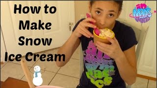 How to Make Snow Ice Cream  In Mads World [upl. by Eilak]