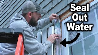 How to Install Butyl Tape Around Windows to Seal from Water  The Fixer Clips [upl. by Jonell]