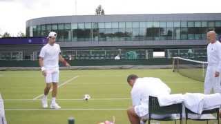 Football at Wimbledon with Novak Djokovic [upl. by Ruthven]