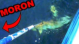 How NOT to Throw a Harpoon  Funny Fail on Huge Swordfish [upl. by Esirahc]