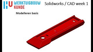 Solidworks college 1b  modelleren basis nietmachine [upl. by Ellswerth]