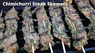 Chimichurri Skirt Steak Skewers  Grilled Skirt Steak Malcom Reed HowToBBQRight [upl. by Eynahpets]