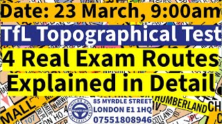 4 Real Topographical Exam Routes  TfL Topographical Skills Test March 2024  Glenthorne Rd Closed [upl. by Zebadiah]