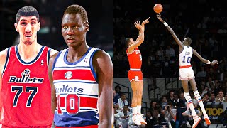 Manute Bol VS Gheorghe Muresan 77 Height [upl. by Acirne]