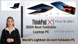 The GameChanger ThinkPad X1 Fold 16 Gen 1 Laptop PC  2024 Best Foldable Laptop PC  Review [upl. by Tyre]