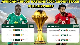 AFRICAN CUP OF NATIONS 2024 GROUP STAGE FULL FIXTURES [upl. by Esilahc119]